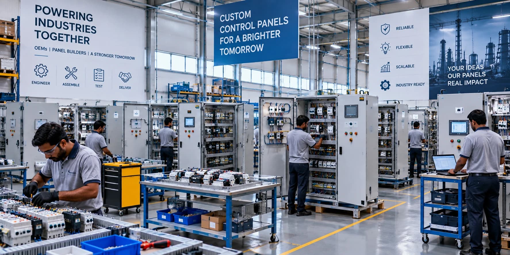 Electrical control panel assembly and industrial electronic equipment
